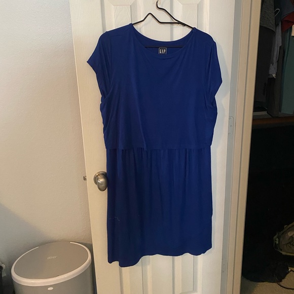 GAP Women's‎ Maternity Nursing Cobalt Blue Stretchy Dress XL - Picture 1 of 5